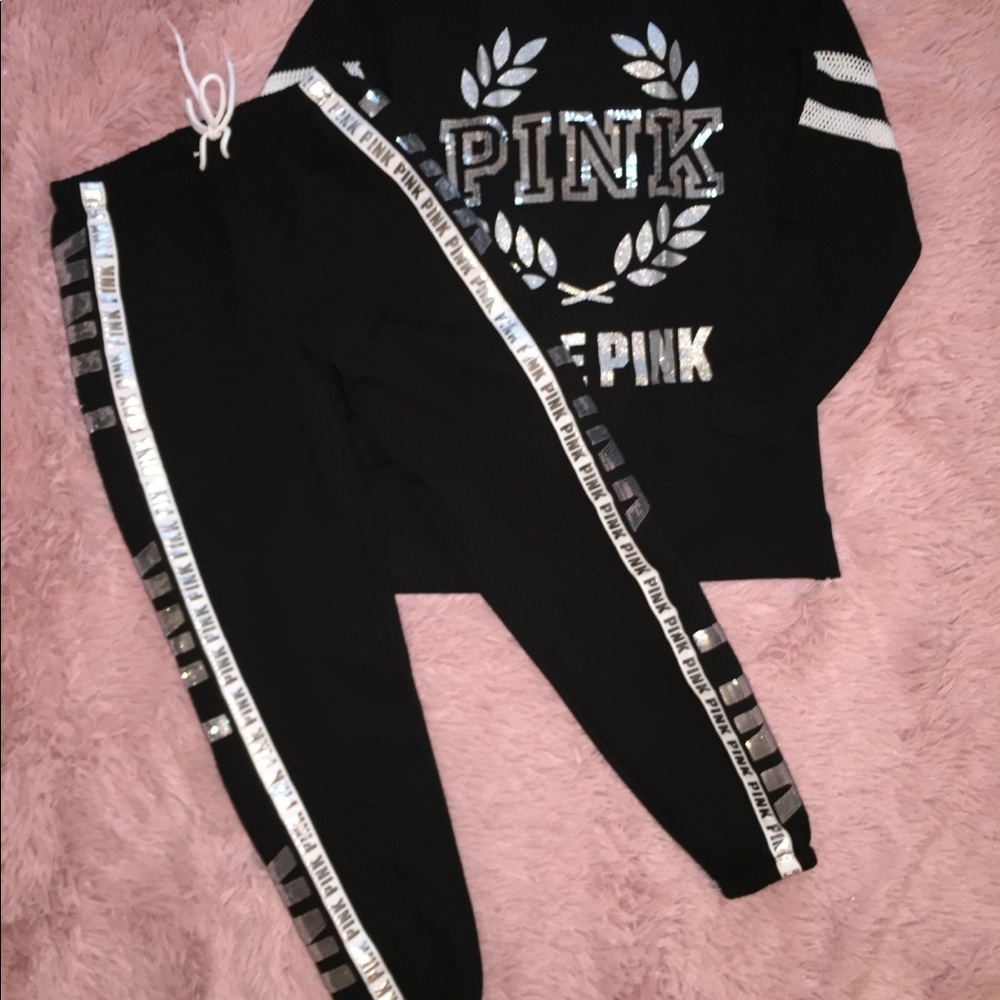 PINK BLING long sleeve/Jogger Set